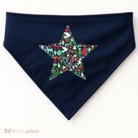 Festive Christmas Pattern Star USA-Made Doggie Bandana thumb 0