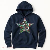 Festive Christmas Pattern Star Hoodie thumb 0