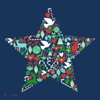 Festive Christmas Pattern Star Coaster thumb 2
