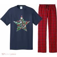 Festive Christmas Pattern Star Pajama Set thumb 0