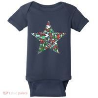 Festive Christmas Pattern Star Baby Bodysuit thumb 0