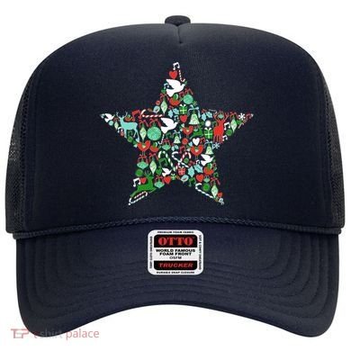 Festive Christmas Pattern Star Hat