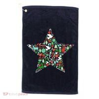 Festive Christmas Pattern Star Golf Towel thumb 0