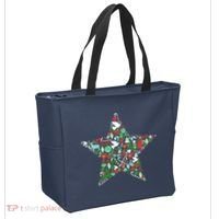Festive Christmas Pattern Star Tote Bag thumb 2