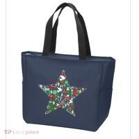 Festive Christmas Pattern Star Tote Bag thumb 3