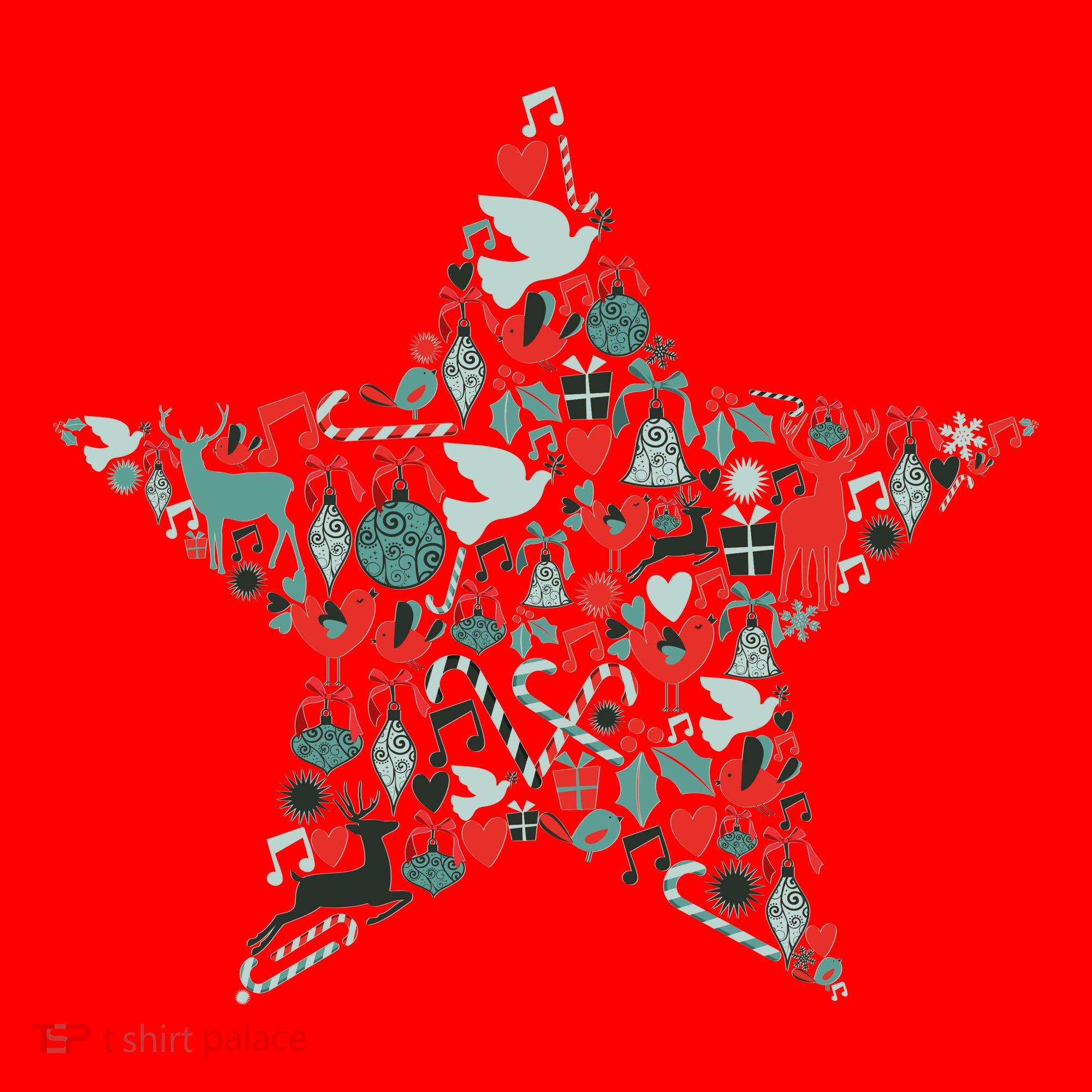 Festive Christmas Pattern Star Santa Hat