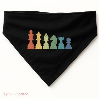 Funny Chess Pieces Board Game Lover Player Themed Chess Gift USA-Made Doggie Bandana