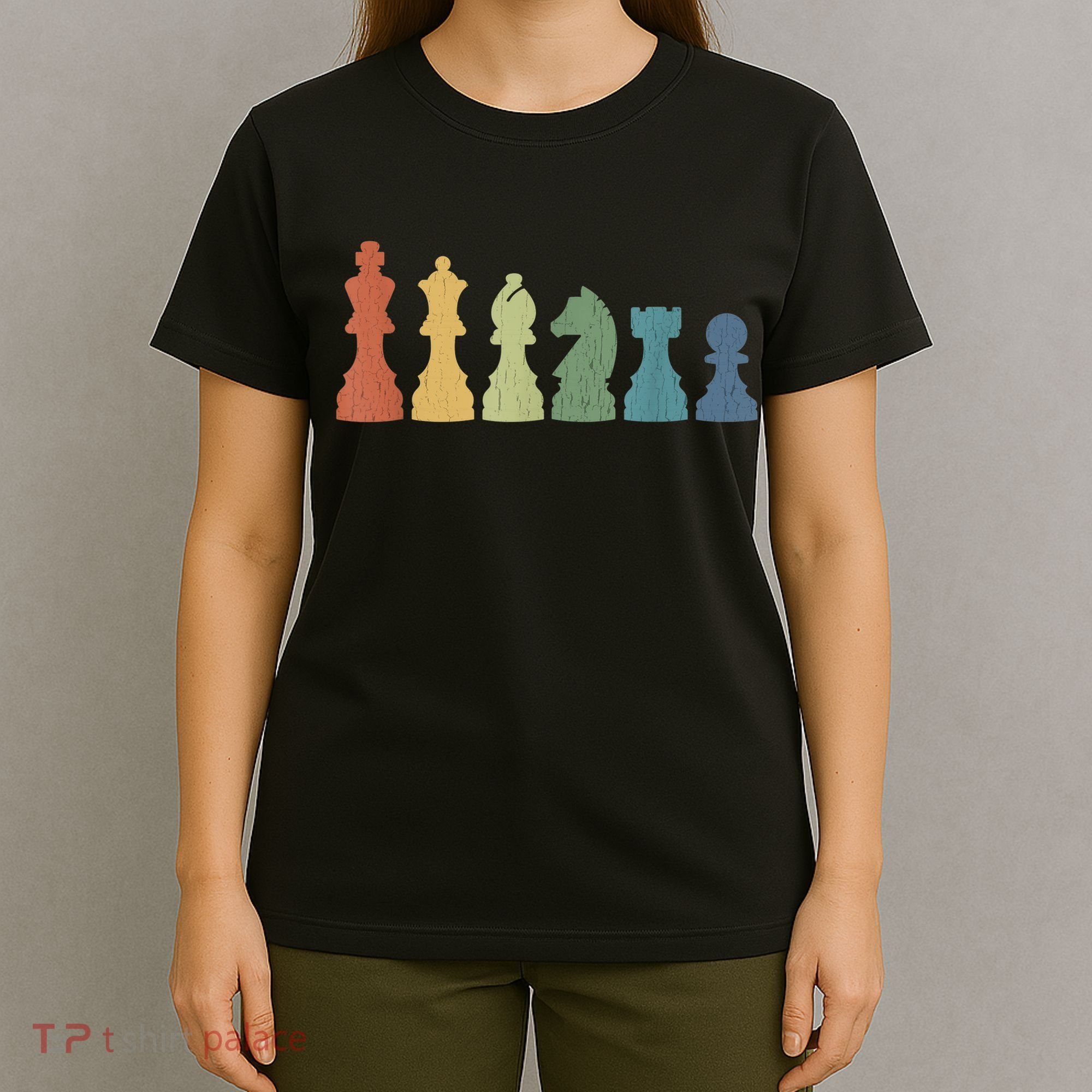 Funny Chess Pieces Board Game Lover Player Themed Chess Gift T-Shirt