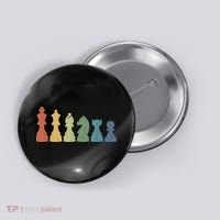 Funny Chess Pieces Board Game Lover Player Themed Chess Gift Button thumb 0