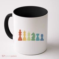 Funny Chess Pieces Board Game Lover Player Themed Chess Gift Coffee Mug thumb 0