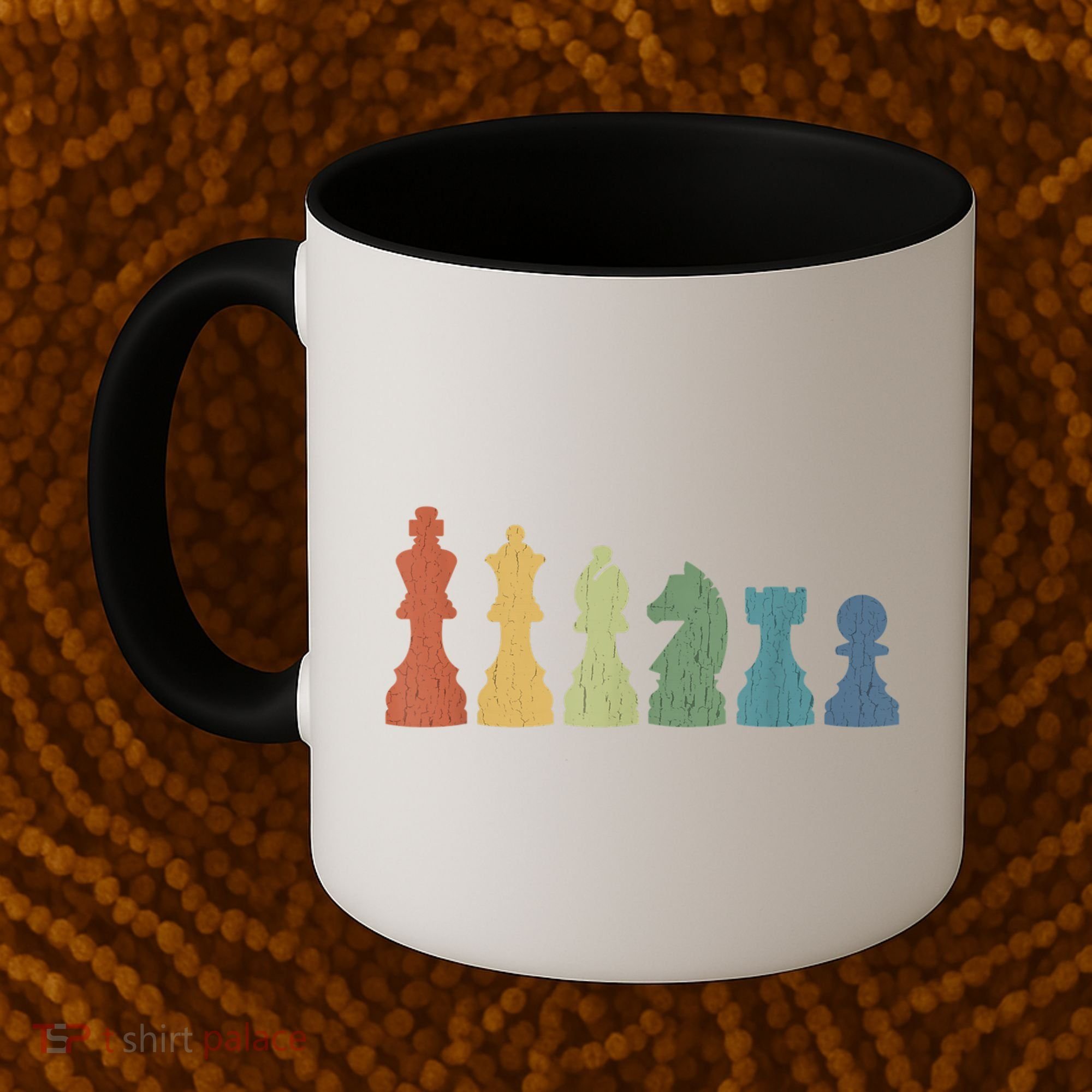 Funny Chess Pieces Board Game Lover Player Themed Chess Gift Coffee Mug
