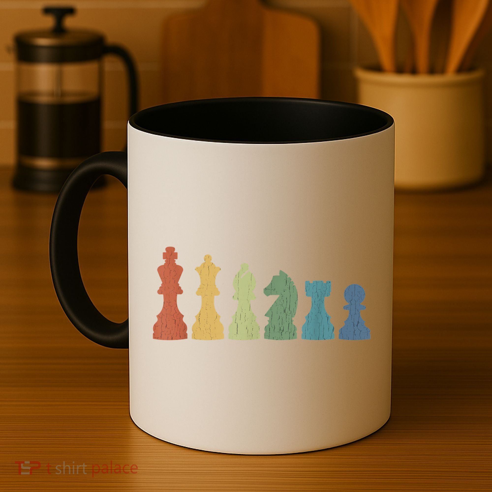 Funny Chess Pieces Board Game Lover Player Themed Chess Gift Coffee Mug
