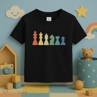 Funny Chess Pieces Board Game Lover Player Themed Chess Gift Toddler T-Shirt thumb 3