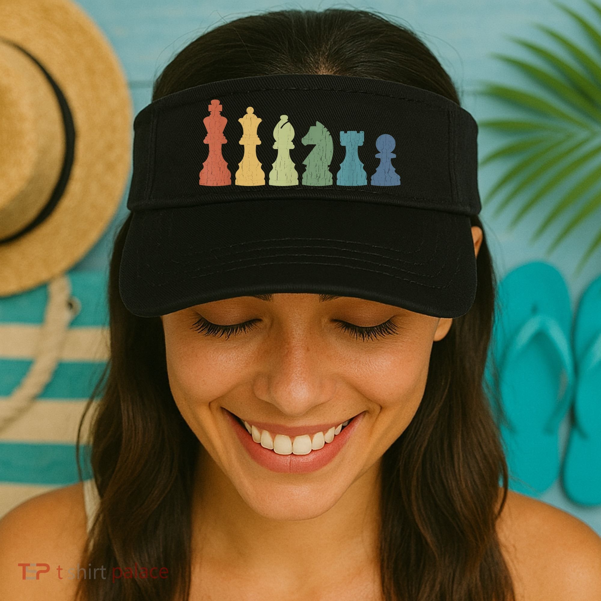Funny Chess Pieces Board Game Lover Player Themed Chess Gift Visor