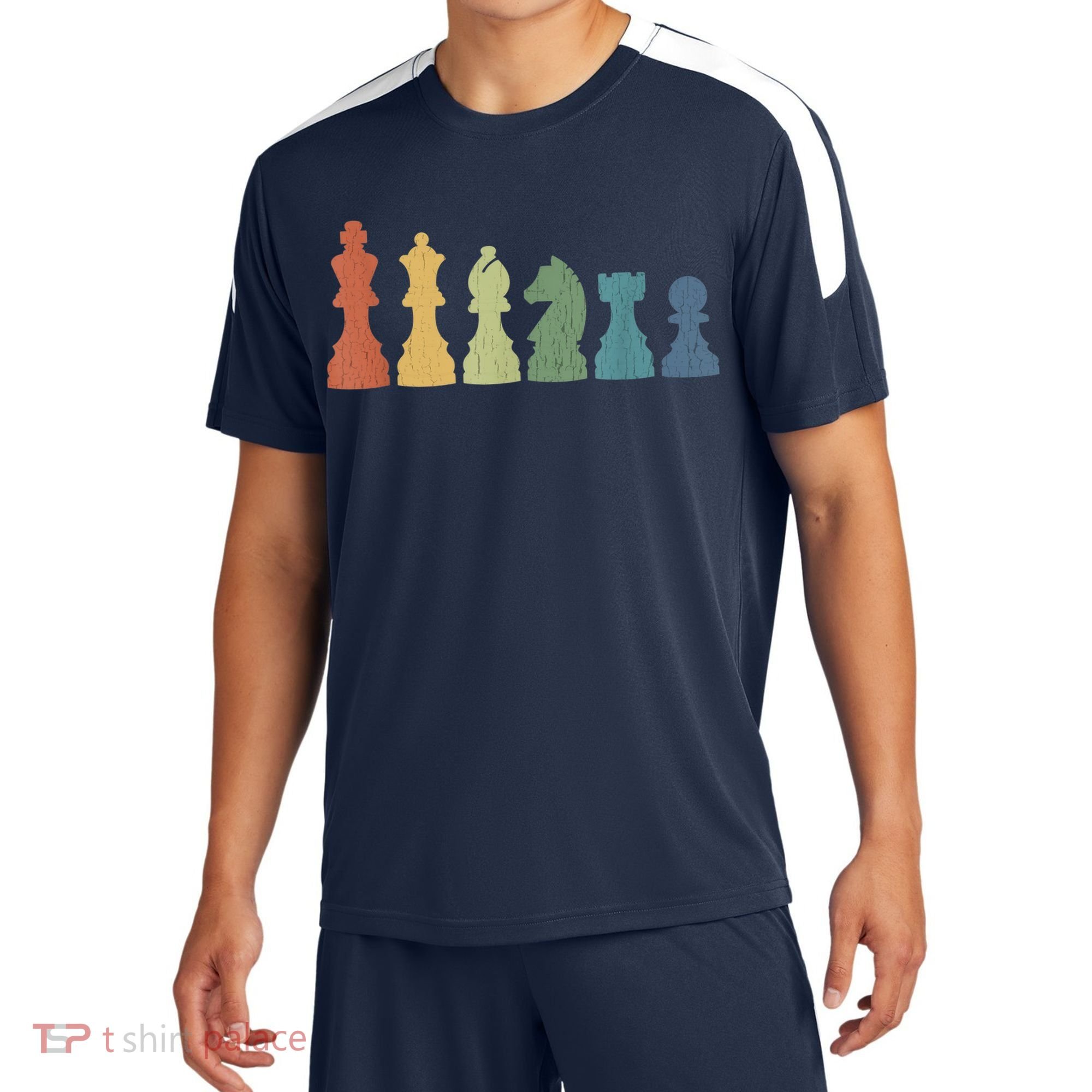 Funny Chess Pieces Board Game Lover Player Themed Chess Gift Sport-Tek Competitor United Soccer Jersey