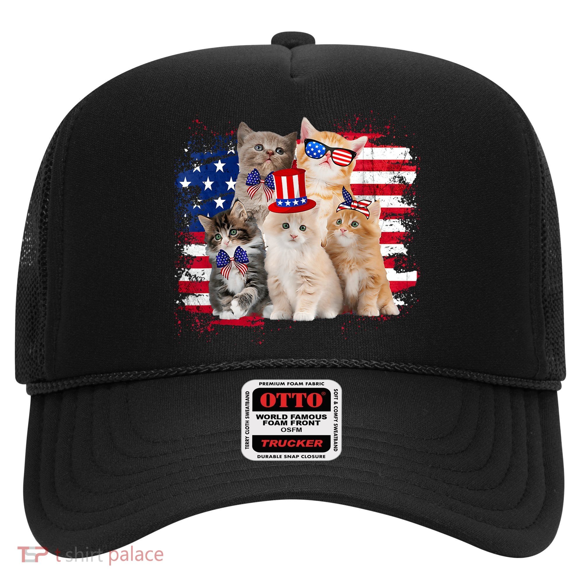 Funny Cat Patriotic USA Cat Lovers Cat Moms 4th July Hat