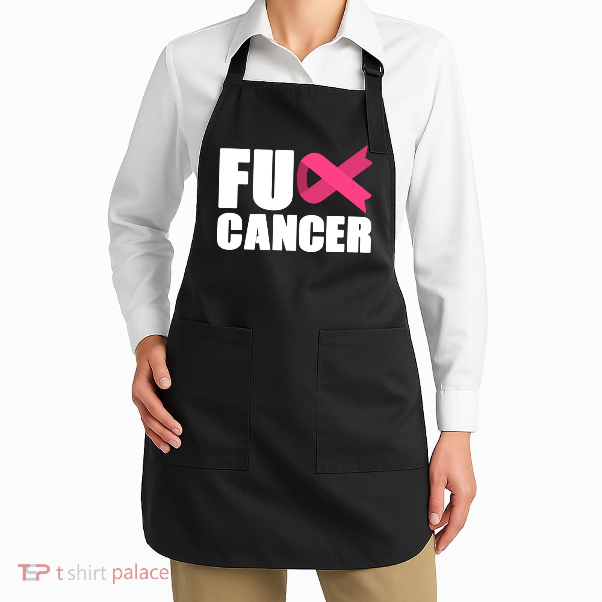 FU Cancer Pink Ribbon Breast Cancer Awareness Apron
