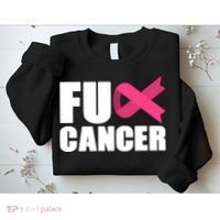 FU Cancer Pink Ribbon Breast Cancer Awareness Sweatshirt thumb 2