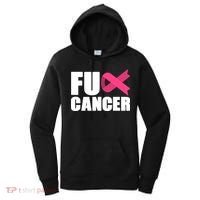FU Cancer Pink Ribbon Breast Cancer Awareness Women's Hoodie thumb 0