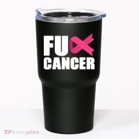 FU Cancer Pink Ribbon Breast Cancer Awareness Tumbler thumb 0