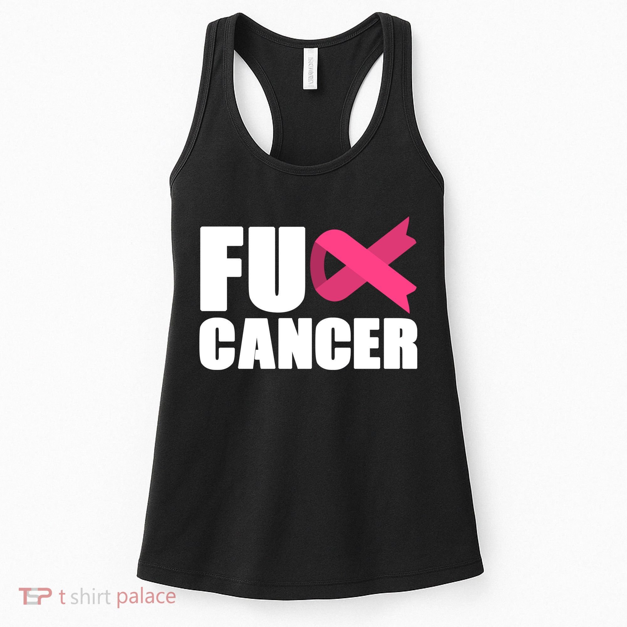 FU Cancer Pink Ribbon Breast Cancer Awareness Women's Tank Top
