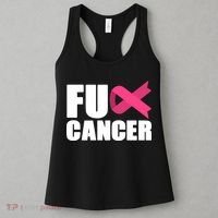 FU Cancer Pink Ribbon Breast Cancer Awareness Women's Tank Top thumb 3