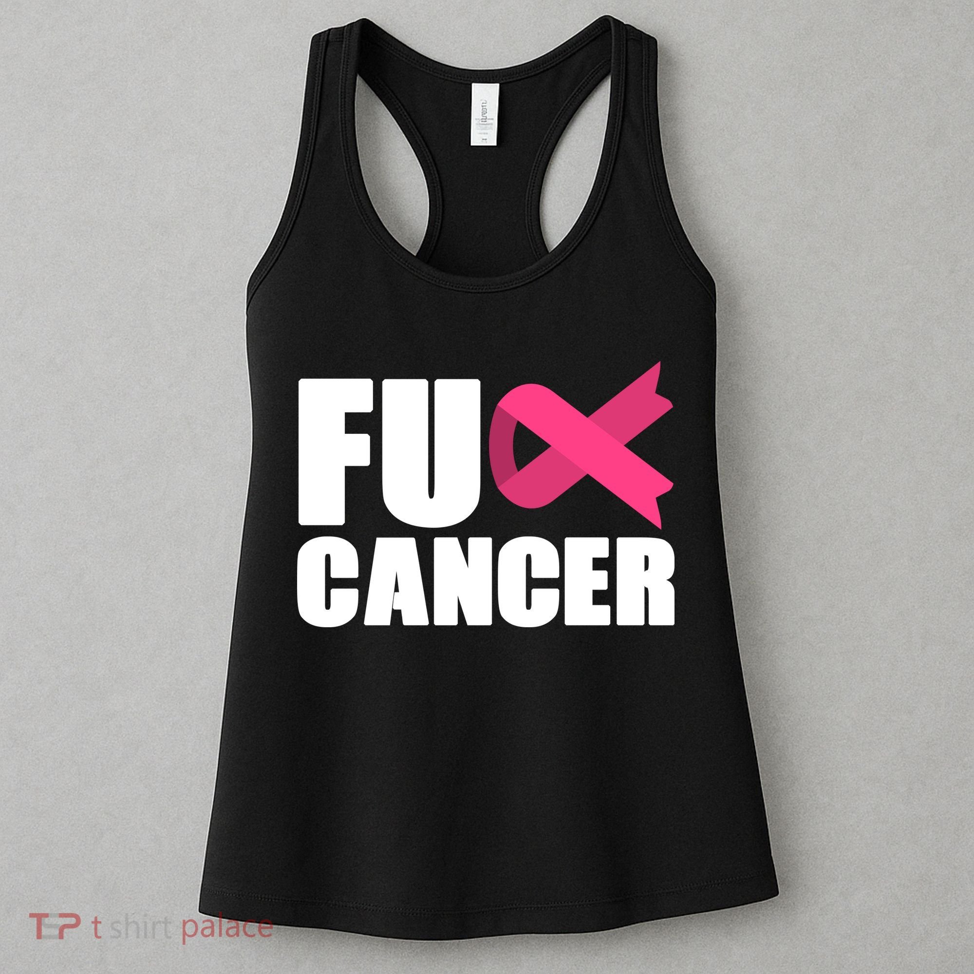 FU Cancer Pink Ribbon Breast Cancer Awareness Women's Tank Top