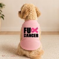FU Cancer Pink Ribbon Breast Cancer Awareness Doggie Tank thumb 2