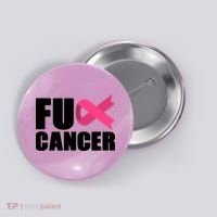 FU Cancer Pink Ribbon Breast Cancer Awareness Button thumb 0
