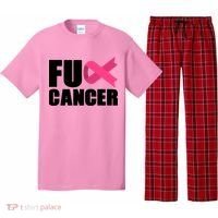 FU Cancer Pink Ribbon Breast Cancer Awareness Pajama Set thumb 0