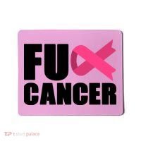 FU Cancer Pink Ribbon Breast Cancer Awareness Mousepad thumb 0