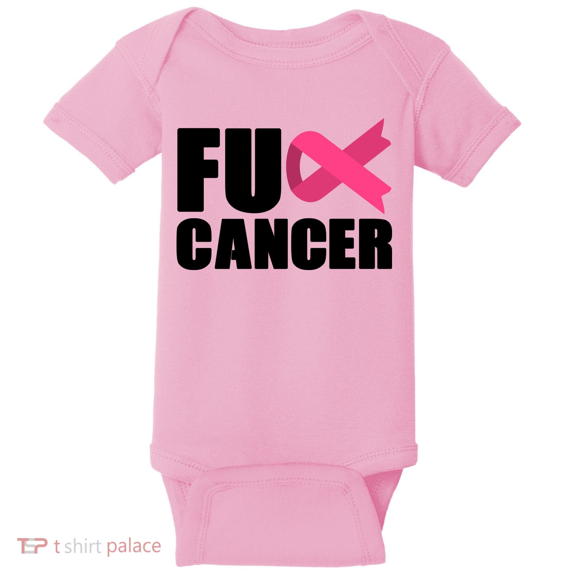 FU Cancer Pink Ribbon Breast Cancer Awareness Baby Bodysuit