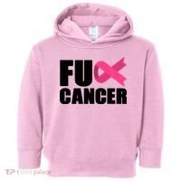 FU Cancer Pink Ribbon Breast Cancer Awareness Toddler Hoodie thumb 0