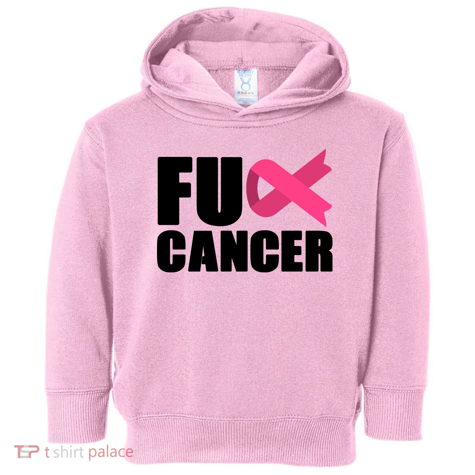 FU Cancer Pink Ribbon Breast Cancer Awareness Toddler Hoodie
