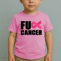 FU Cancer Pink Ribbon Breast Cancer Awareness Toddler T-Shirt thumb 2