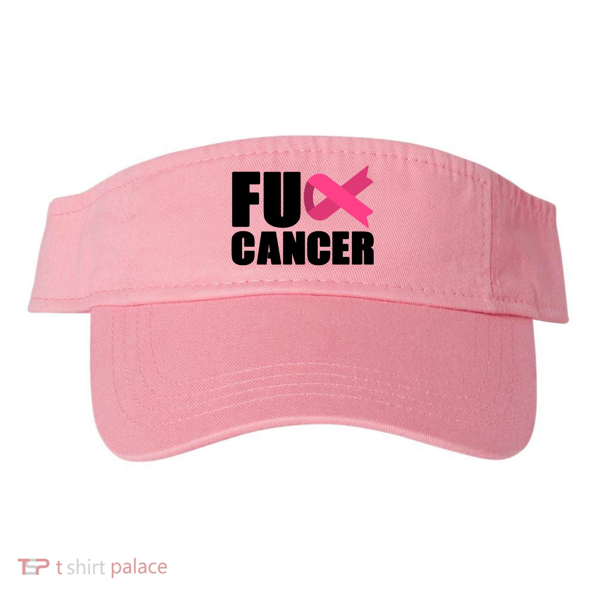 FU Cancer Pink Ribbon Breast Cancer Awareness Visor