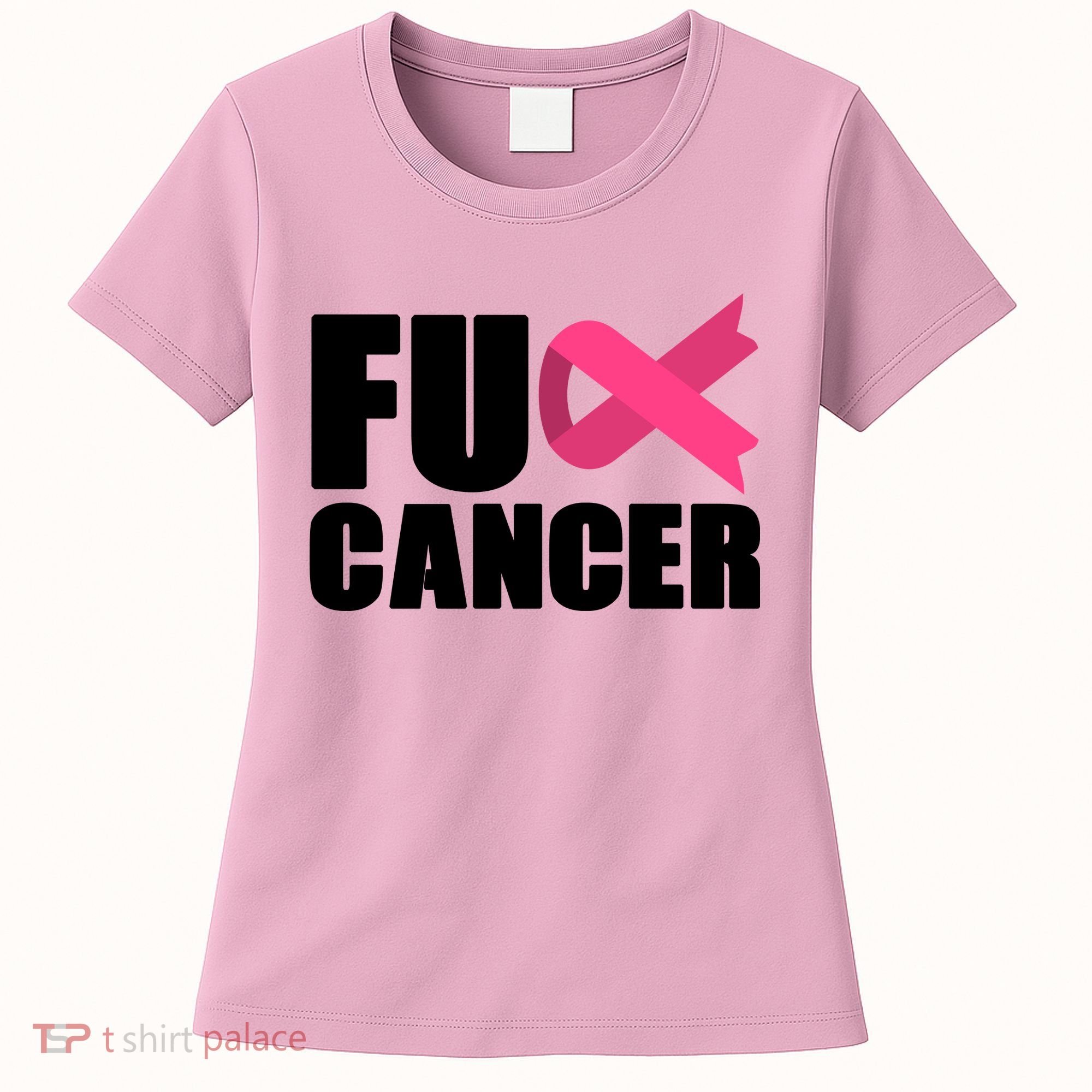 FU Cancer Pink Ribbon Breast Cancer Awareness Women's T-Shirt