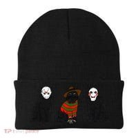 Funny Cat Parody Horror Movie Black Cat Gifts Beanie thumb 0