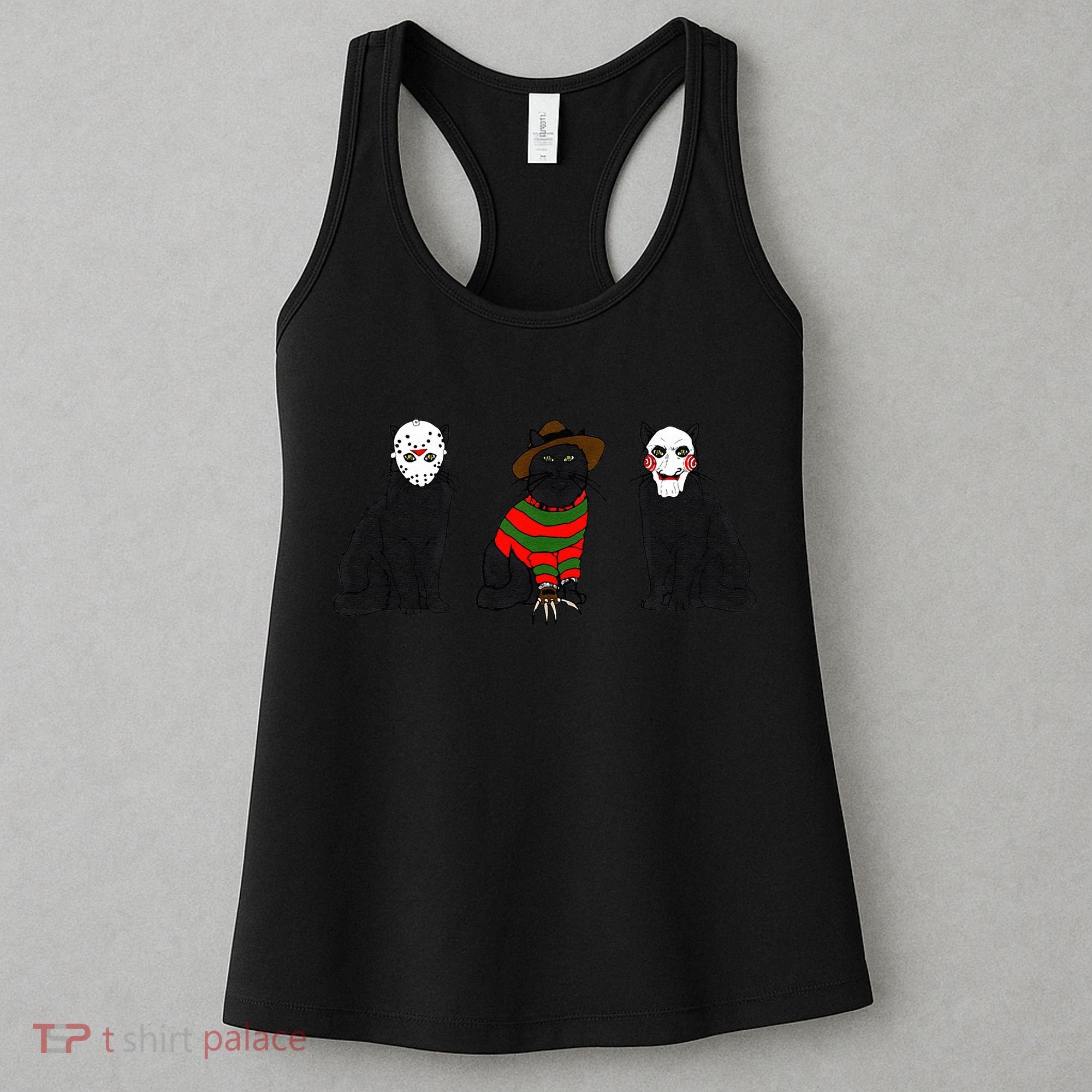 Funny Cat Parody Horror Movie Black Cat Gifts Women's Tank Top