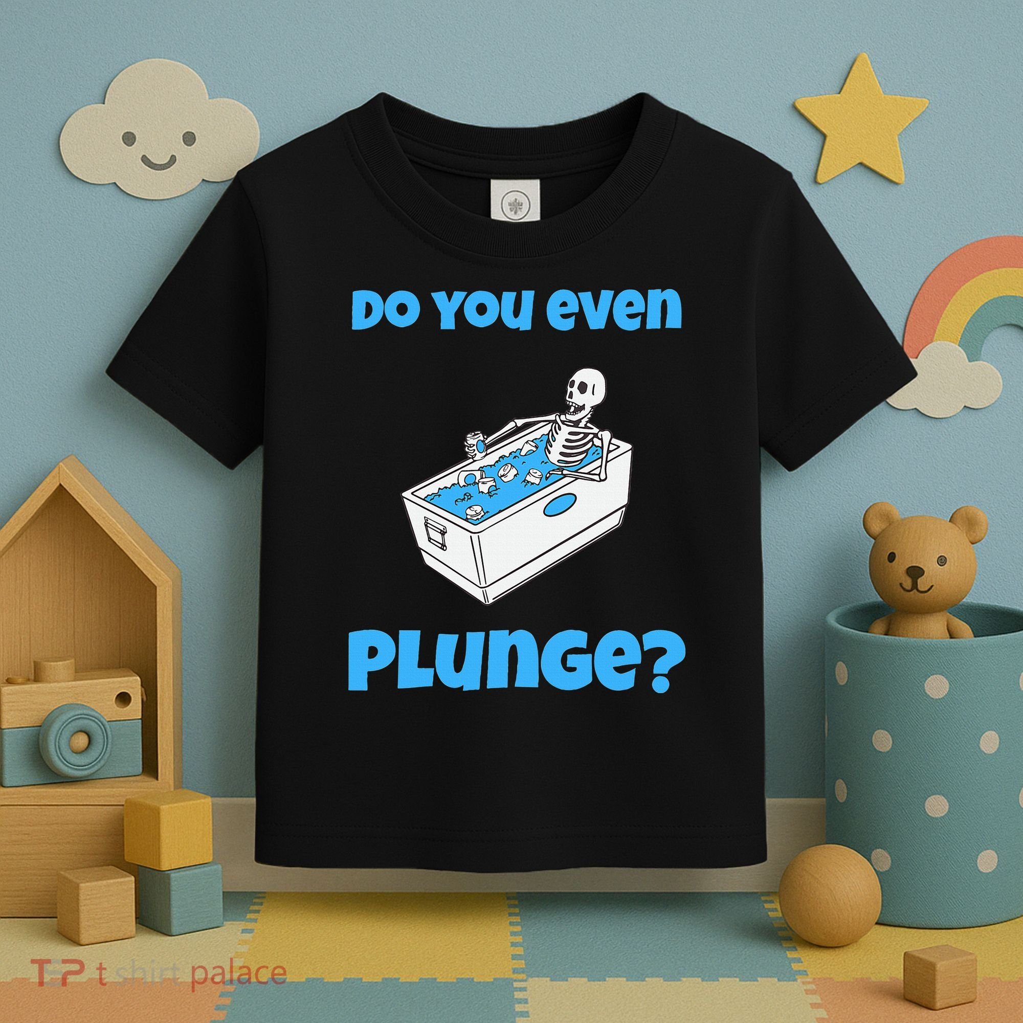 Funny Cold Plunging Ice Bath Do You Even Cold Plunge Toddler T-Shirt
