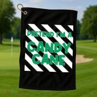 Funny Christmas Pretend Im A Candy Cane Golf Towel thumb 1