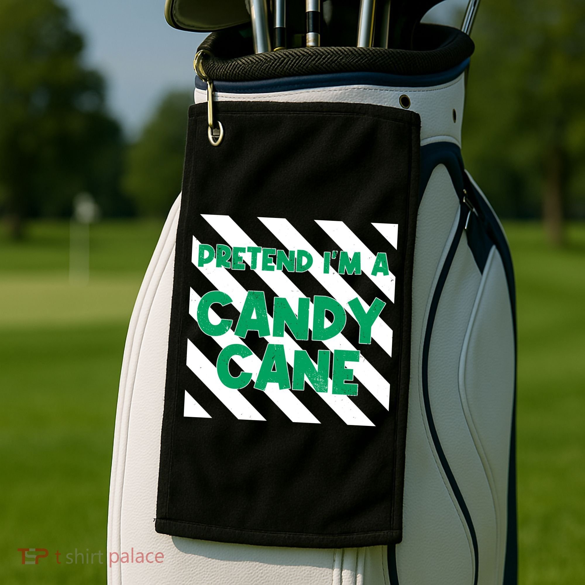 Funny Christmas Pretend Im A Candy Cane Golf Towel