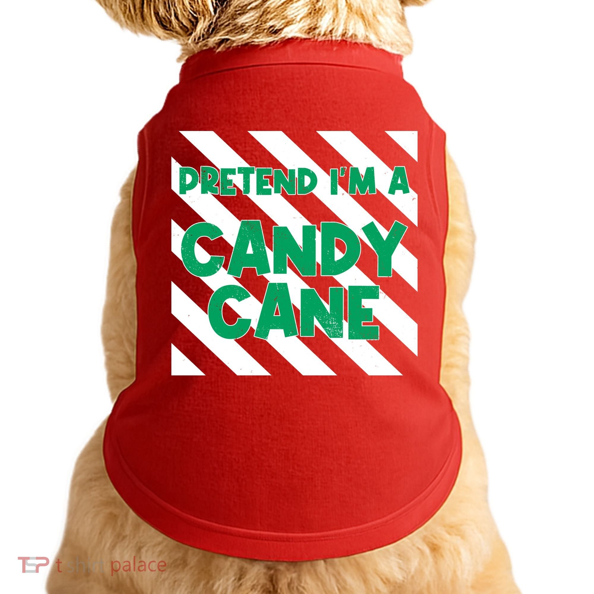 Funny Christmas Pretend Im A Candy Cane Doggie Tank