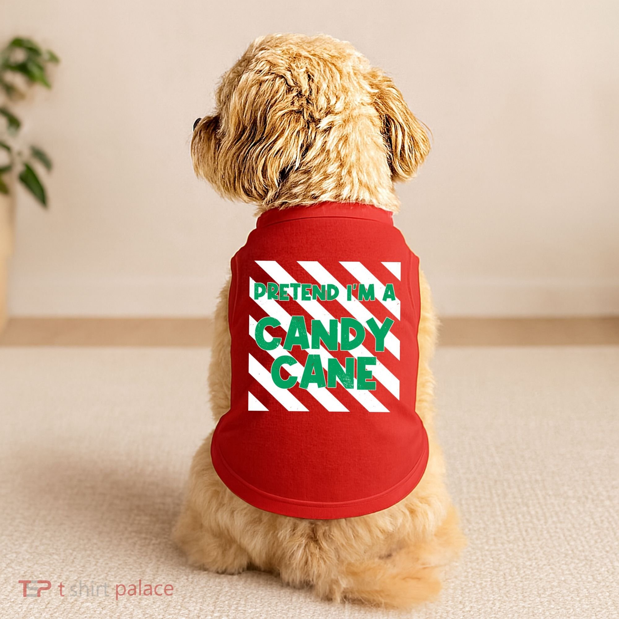 Funny Christmas Pretend Im A Candy Cane Doggie Tank