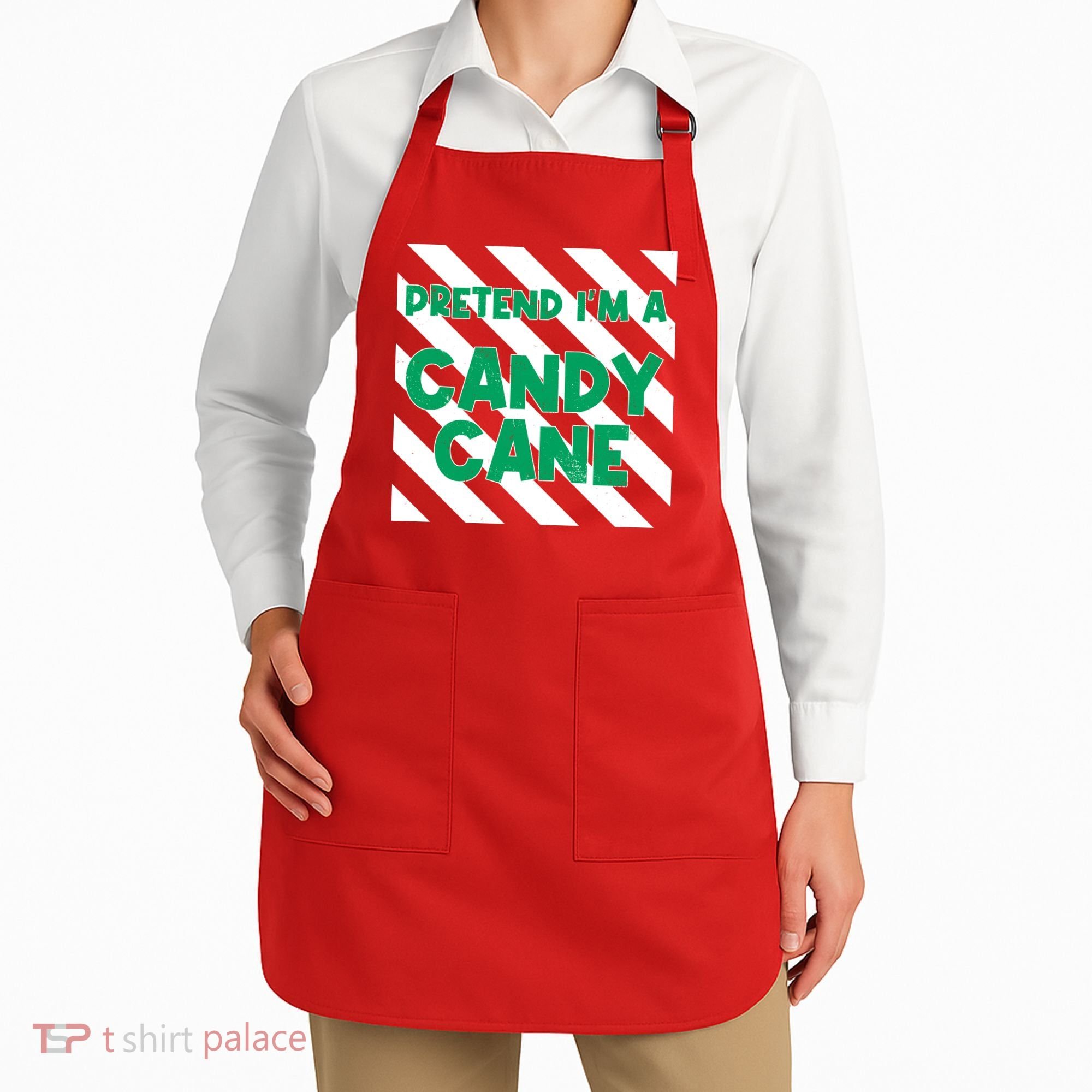 Funny Christmas Pretend Im A Candy Cane Apron