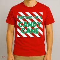 Funny Christmas Pretend Im A Candy Cane T-Shirt thumb 3