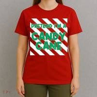 Funny Christmas Pretend Im A Candy Cane T-Shirt thumb 4