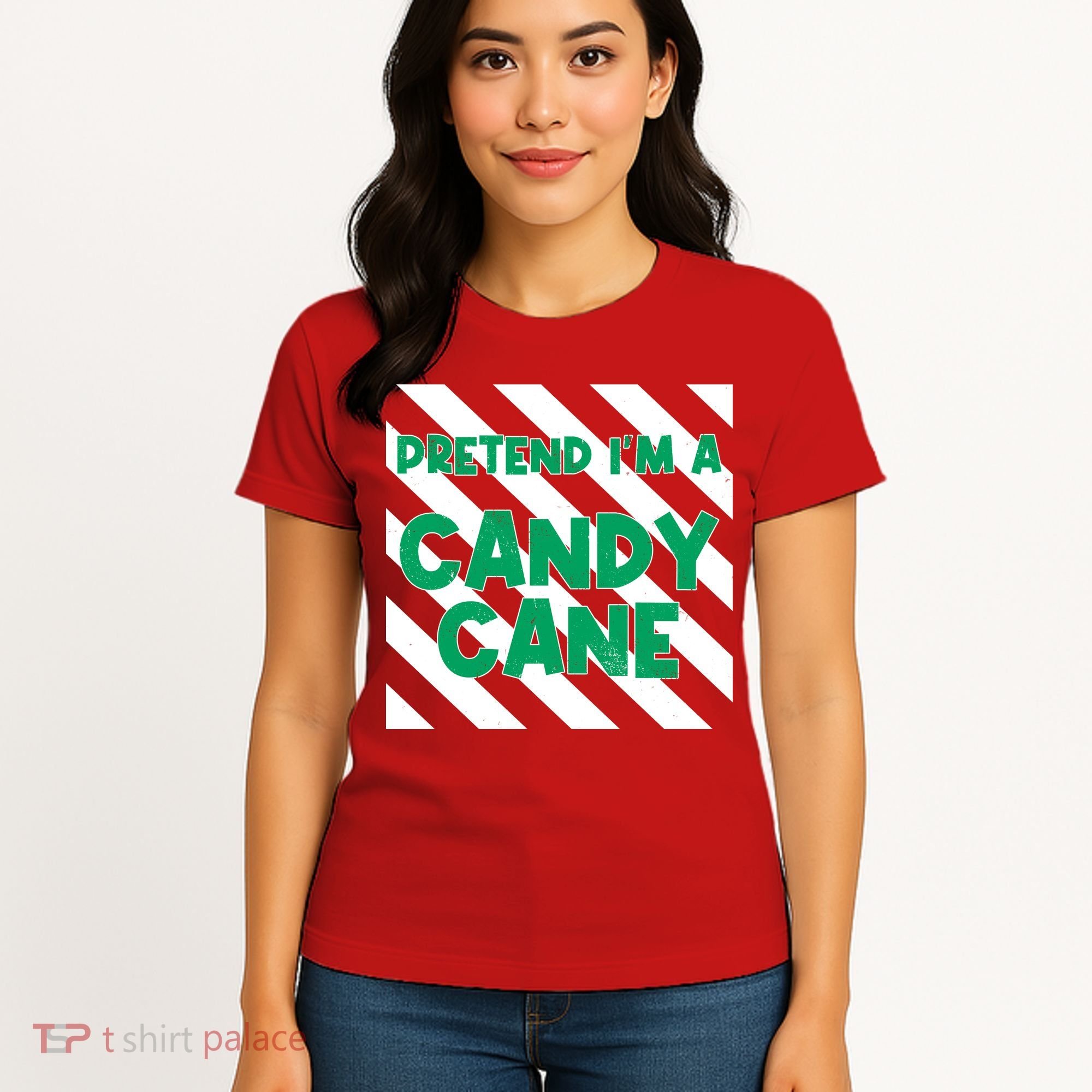 Funny Christmas Pretend Im A Candy Cane Women's T-Shirt