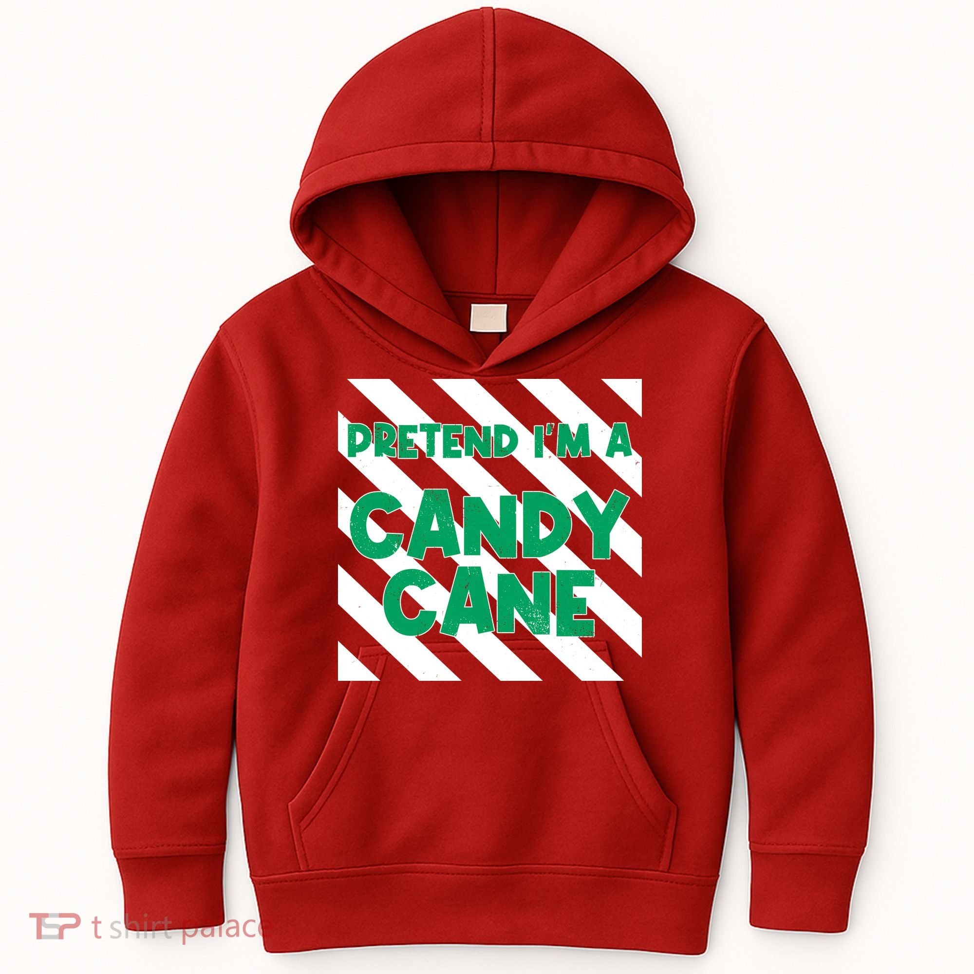 Funny Christmas Pretend Im A Candy Cane Kids Hoodie