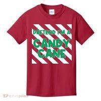 Funny Christmas Pretend Im A Candy Cane Kids T-Shirt thumb 0